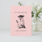 Chic and Fabulous Birthday Card (Stehend Vorderseite)