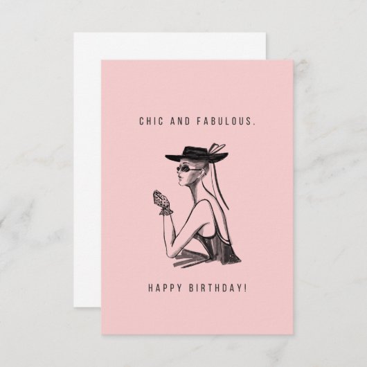Chic and Fabulous Birthday Card (Vorne/Hinten)