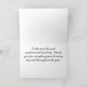 Chic and Fun Boss's Day Card Dankeskarte (Innenseite)