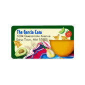 Chic and Fun Mexican Fiesta Address Label Adressaufkleber (Vorne)