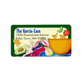 Chic and Fun Mexican Fiesta Address Label Adressaufkleber
