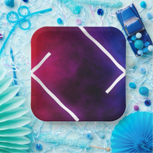 Chic and Modern 9" Square Paper Plate Pappteller (Party)