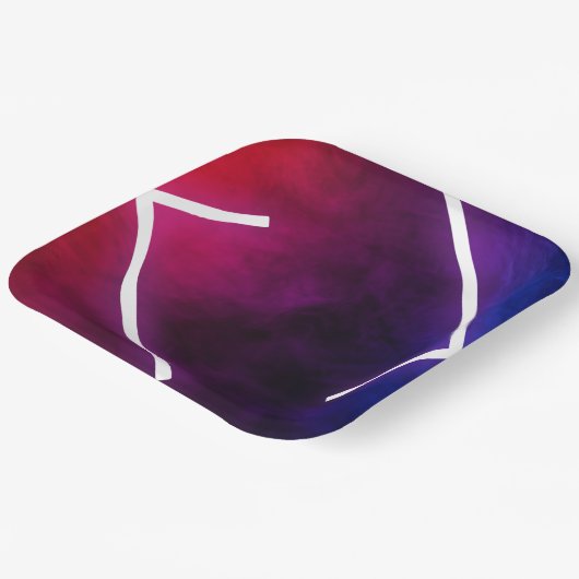 Chic and Modern 9" Square Paper Plate Pappteller (Gewinkelt)