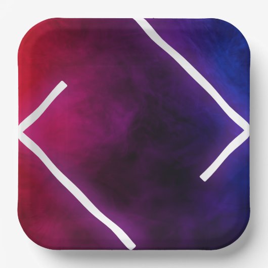 Chic and Modern 9" Square Paper Plate Pappteller (Vorderseite)