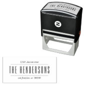 Chic and Modern Family Bold Script Rücksendeadress Permastempel (Beispiel)