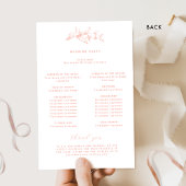 Chic and Simple Blush Pink ,Peach Wedding Programm