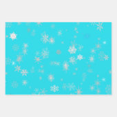 Chic and Stylish Turquoise Blue Christmas Script Geschenkpapier Set (Vorderseite 2)