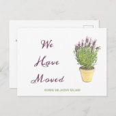 Chic Ändern der Adresse | Ankündigung der Beförder Postkarte (Vorne/Hinten)