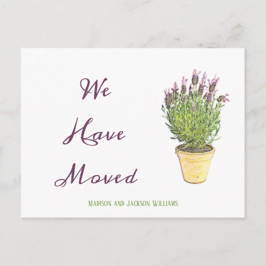 Chic Ändern der Adresse | Ankündigung der Beförder Postkarte (Vorderseite)