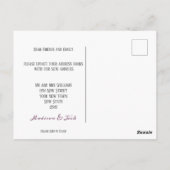 Chic Ändern der Adresse | Ankündigung der Beförder Postkarte (Rückseite)