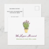 Chic Ändern der Adresse | Ankündigung der Beförder Postkarte (Vorne/Hinten)