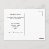 Chic Ändern der Adresse | Ankündigung der Beförder Postkarte (Rückseite)