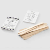 Chic Anemone Floral Wedding Program Hand Fan Fächer (Non-assembled)