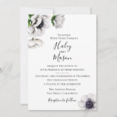 Chic Anemone Wedding Einladung (Vorderseite)