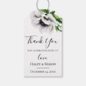 Chic Anemone Wedding Vielen Dank für Ihr Geschenk Geschenkanhänger (Vorderseite)