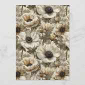 Chic Anemones Luxury Women Birthday Einladung (Rückseite)