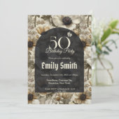 Chic Anemones Luxury Women Birthday Einladung (Stehend Vorderseite)