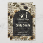 Chic Anemones Luxury Women Birthday Einladung (Vorne/Hinten)