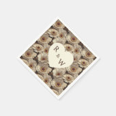 Chic Anemones Sparkle Autumn Wedding Serviette (Ecke)