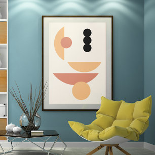Chic Angesagt Abstrakt Red Sun Black Moon Fusion A Poster