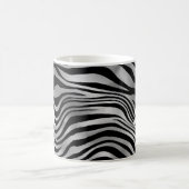 Chic Animal Print Black Graue Tiger Streifen Monog Kaffeetasse (Mittel)