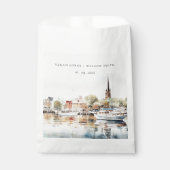 Chic Annapolis Maryland Watercolor Wedding Geschenktütchen (Vorderseite)