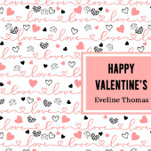 Chic Anniversary Heart Lettering Custom Gift Bag Große Geschenktüte