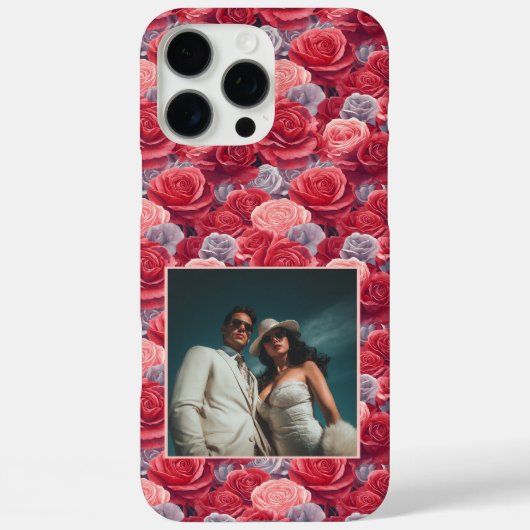 Chic Anniversary Keepsake Rose Flower Photo  Case-Mate iPhone Hülle (Rückseite)