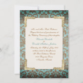 Chic Antique French Damask Einladung (Vorderseite)