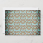 Chic Antique French Damask Einladung (Rückseite)