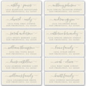 Chic Antique White Wedding Guest Address Labels (Vorderseite)