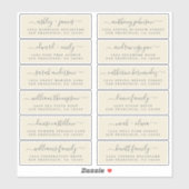 Chic Antique White Wedding Guest Address Labels (Blatt)
