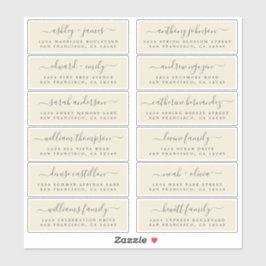 Chic Antique White Wedding Guest Address Labels