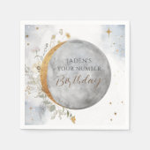 Chic any Birthday Number, Celestis Moon and Stars Serviette (Vorderseite)