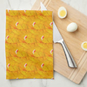 Chic Apricot Crush Abstractes Blumenmuster Geschirrtuch (Viertel Falte)