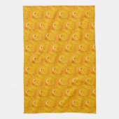 Chic Apricot Crush Abstractes Blumenmuster Geschirrtuch (Vertikal)
