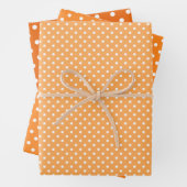 Chic Apricot Peach Orange Polka Dots Muster Geschenkpapier Set (Beispiel)