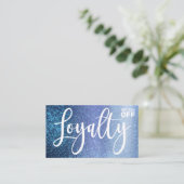 Chic Aqua Baby Blue Triple Glitzer Typografie Treuekarte (Stehend Vorderseite)