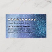 Chic Aqua Baby Blue Triple Glitzer Typografie Treuekarte (Rückseite)