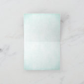 Chic Aqua Blue & Gold Glitzer Vielen Dank Dankeskarte (Innenseite)