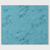 Chic Aqua Blue Marble Wedding Geschenkpapier (Flach)