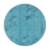 Chic Aqua Blue Marble Wedding Schneidebrett (Vorderseite)
