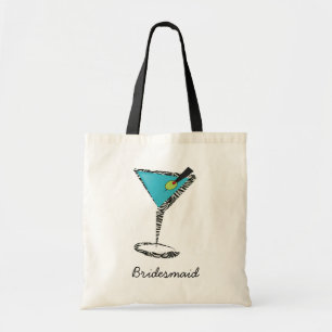 Chic Aqua Martini Tragetasche