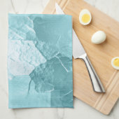 Chic Aqua Mint Blue Glam Geschirrtuch (Viertel Falte)