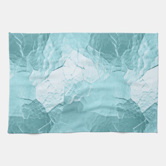 Chic Aqua Mint Blue Glam Geschirrtuch (Horizontal)