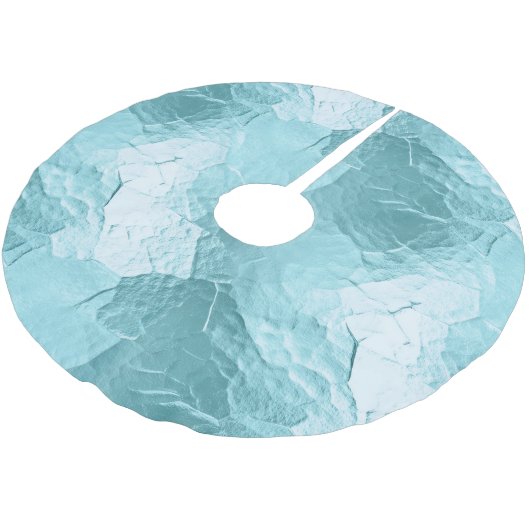 Chic Aqua Mint Blue Glam Polyester Weihnachtsbaumdecke (Schrägansicht)