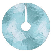 Chic Aqua Mint Blue Glam Polyester Weihnachtsbaumdecke (Vorderseite)