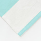 Chic Aqua Stripes Feminine Flora Name Fleecedecke (Ecke)