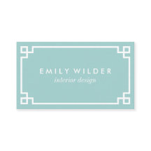 Chic Aqua und White Greece Key