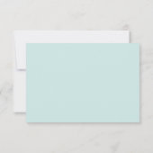 Chic Aqua und White Wedding RSVP Karte (Rückseite)